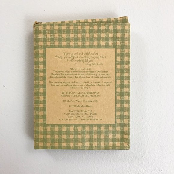 MARJOLEIN BASTIN Cozy Cat Christmas Ornament VTG 1997 Glass Light Catcher w/Box - Picture 3 of 8